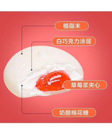 Strawberry Marshmallows Juice Cheese filling cotton Candy Assorted fruit fudge Delicious soft candy Japanese Specialty Snack Food wedding sweets candy healthy dessert Chinese Casual Snack gift (1000g) - Buy Online on GoSupps.com