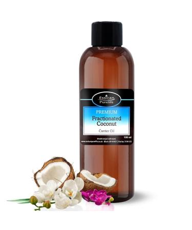 Fractionated Coconut Oil - Fractionated Coconut Carrier Oil for Essential Oil Coconut Oil for Skin Hair Growth & Lip Gloss Use Coconut Oil for Hair - Carrier Oil for Essential Oils Mixing - 100ml Fractioned Coconut 100.00 ml (Pack of 1)