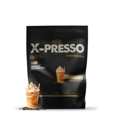 ATHLEAN-X PRO-30G Xpresso Premium Caffeinated Protein Powder Caramel Macchiato Gluten-Free Low Sugar 30g of High Protein Powder for Muscle Recovery & Growth NSF Certified for Sports