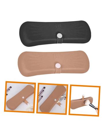 FRCOLOR Makeup Brush Storage Bag Set - Travel Toiletry Organizer & Cleaner Holders - Makeup Artist Cases - 2pcs Assorted Colors 20x6CM - Buy Online on GoSupps.com
