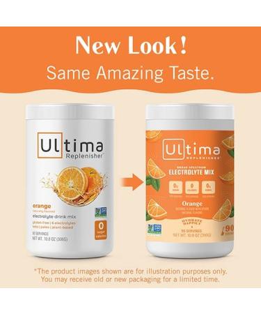 Ultima Replenisher Electrolyte Drink Mix - Orange Flavor 10.8 oz | Hydration & Recovery - Buy Online on GoSupps.com