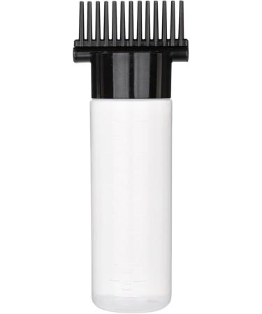 Buy Hair Oil Applicator Bottle 180ml - Root Comb with Clear Scale & 13 Oil Outlets for Hair Care & Styling - Black & Clear Body - Buy Online on GoSupps.com