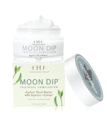 FarmHouse Fresh Moon Dip Peptide Moisturizer for Face with Retinol & Collagen Hydrating Mousse & Firming Cream for Anti-Aging 1.7 oz.