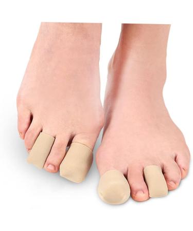 Silicone Gel Toe Protectors - 2 Pairs Soft Sleeve Covers for Runners | Hammertoe Cushion & Foot Care | 4x2.7cm - Buy Online on GoSupps.com