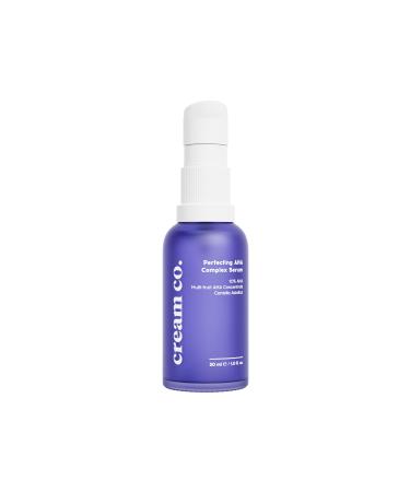 cream co. 30ml AHA Complex Serum Contains Glycolic Acid & Lactic Acid Gentle AHA Serum Enhances Skin Elasticity Helps Reduce Fine Lines Cleanser for Oily Skin Combination Normal Skin Type Vegan