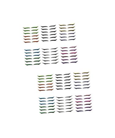 Beavorty 12 Pcs Eyeliner Eye Line Strip Eye Makeup Stickers Double Eyelid Strips Flash Beauty Products 1 count (Pack of 1) Assorted Colorx2pcs