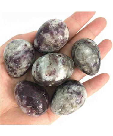 1PC 35-40mm Rare Natural Red Tourmaline Quartz Crystal Sphere Egg Shaped Brazil Natural Stones and Crystal Stone Mineral Specimen - Buy Online on GoSupps.com