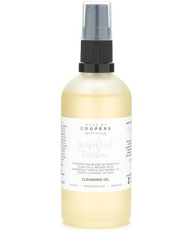 Made By Coopers Grapefruit Facial Cleanser Wash with Muslin Cloth Make Up Remover Clean Pores with Face Cleansing Bioactive Plant Oils Vegan (100ml) - Buy Online on GoSupps.com