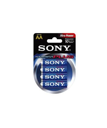 SONY S-AM3B4A Stamina Plus Alkaline Batteries (AA 4 Pack)
