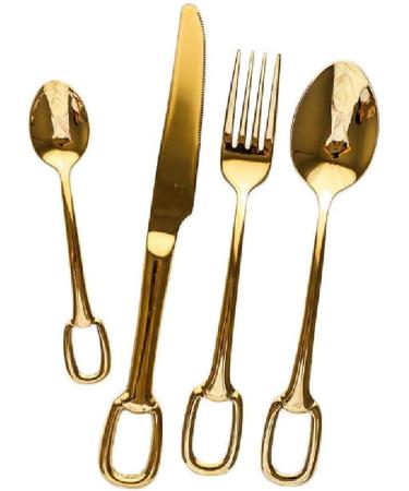 Cutlery Stainless Steel Cutlery Golden Set Stainless Steel Spoon Gold - Buy Online on GoSupps.com