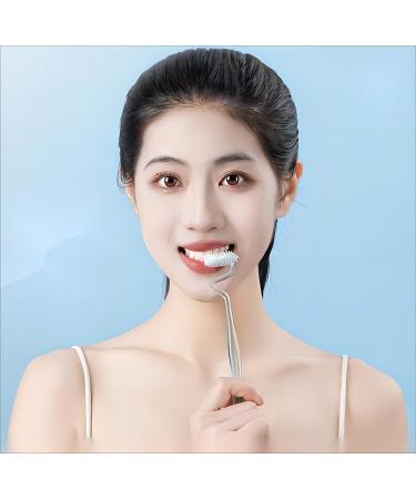 S-Type Vertical Toothbrush for Adults - Soft Tongue Coating Interdental Cleaning & Gum Massage - Blue (1 Piece) - Buy Online on GoSupps.com