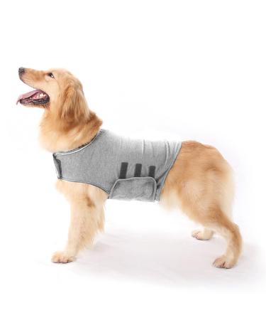 Anti-fear dog jacket dog sedative pet stress reduction shirt warm calm nurse light thunder dog wrap dog fear jacket (light gray L) L. light gray - Buy Online on GoSupps.com