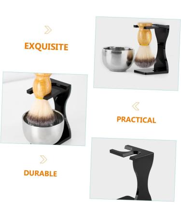 Hemoton Men's Shaving Set - 2 Sets Black Acrylic Brush Holder & Bowl | Grooming Supplies for Men - Buy Online on GoSupps.com