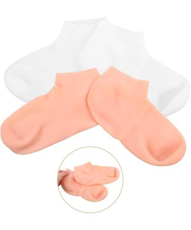 2 Pairs Exfoliating Moisturizing Socks Cracked Heel Socks Moisture Enhancing Socks Lotion Foot Moisturizing Socks Foot Socks for Dry Cracked Feet Moisture Absorption Sebs Girl Gel Assorted Colours 21x9cm - Buy Online on GoSupps.com