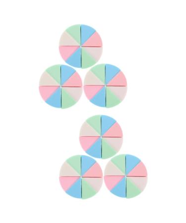 FRCOLOR 6 Sets Triangular Sponge Puff Facial Sponge Makeup Puff Makeup Triangle Puff Makeup Sponge Mineral Foundation Powder Face Cotton Girls Makeup Foundation Mix Miss