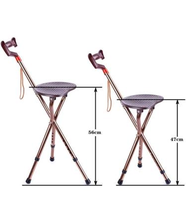 Walking Stick Seat Folding Stool Switch Sticks Three Legged Seat Stick Height Adjustable Aluminum Alloy 5 Gear Adjustment Static Loading 200Kg for Elder Parents Gift - Buy Online on GoSupps.com