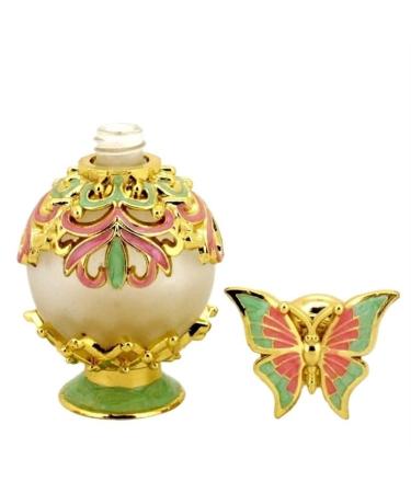 DFJOENVLDKHFE Vintage Patterned Glass Refillable Perfume Bottle Wedding Ladies Gifts (Size : Golden Shell Green Bottom15ml Color : 15) Golden Shell Green Bottom15ml 15