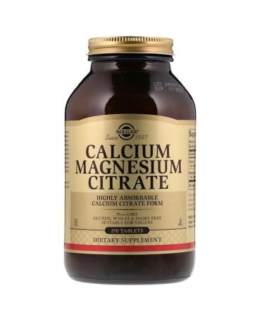 Solgar Calcium Magnesium Citrate 250 Tablets