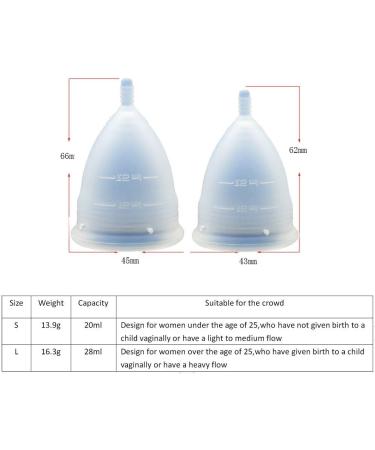 Super Soft Menstrual Cup - Medical Silicone Reusable Women's Hygiene Product - Sensitive & Comfortable (Size S Transparent) - Buy Online on GoSupps.com
