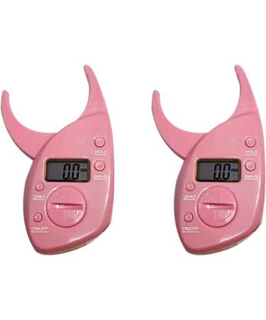 Nuobesty Digital LCD Body Fat Caliper - Accurate Body Fat Measurement Device for Men & Women - Fat Percentage Analyzer in Pink - Buy Online on GoSupps.com
