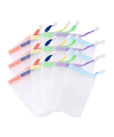 INVODA Lot de 20 sacs savon faits la main en maille bulles double couche avec cordon de serrage pour nettoyage du corps du visage exfoliation nettoyage du corps