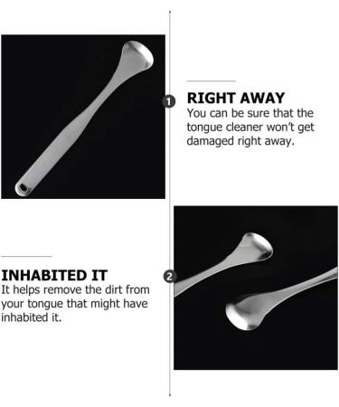 Healifty Adults Tongue Scraper 3pcs - Metal Tongue Cleaner for Bad Breath - Oral Care Beauty Tools - Buy Online on GoSupps.com