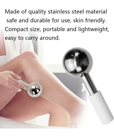 Arozk Ice Globes Facial Massager - Stainless Steel Cryo Cooler for Dark Circles Neck & Eye Skincare - White - Buy Online on GoSupps.com
