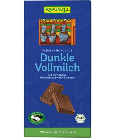Rapunzel Rapunzel Organic Whole Milk Chocolate 46% Dark Cocoa HIH (6 x 100g)