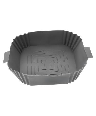 Zerodeko 3pcs Air Fryer Pan Airfryer Air Fryers Washable Silicone Bowl Silicone Air Fryer Mat Food Mat Round Greyx3pcs 24X19.5X5CMx3pcs