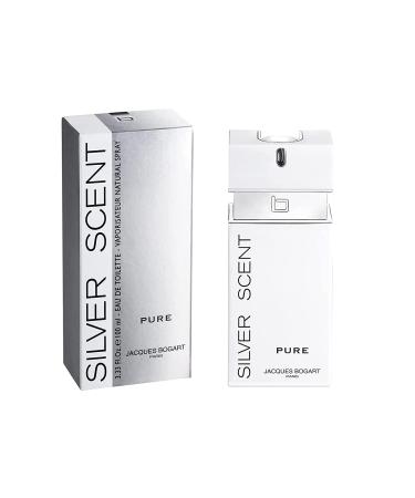 Jacques Bogart Silver Scent Cologne Pure 3.3 Ounce Pure 3.33 Fl Oz (Pack of 1)