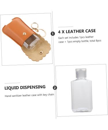 FRCOLOR 4 Hand Wash Bottle with Keychain Empty Bottle with Clip Travel Lotion Travel Bottle with Sleeve Travel Container Kids Hand Bottle Clamshell Leather - Buy Online on GoSupps.com