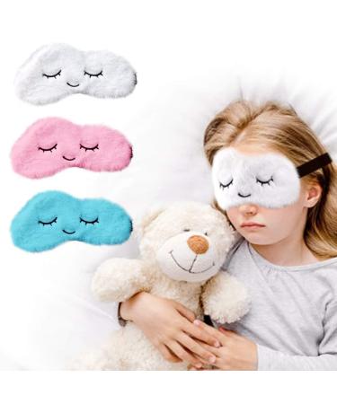 Sleep Mask for Kids with Blockout Light 3 pcs - Eye Cover & Travel Sleep Mask Blindfolds for Kids Girls Boys
