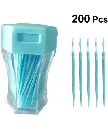 Healifty Toothpicks for Teeth - 200pcs Double Head Interdental Brushes | Oral Care Sky Blue - Buy Online on GoSupps.com