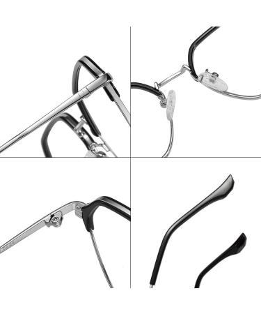 SERONI Blue Light Blocking Glasses | Polygon Metal Frame | Anti-UV Ray Computer & Reading Glasses for Men & Women | Gold-Tortoise - 55mm - Buy Online on GoSupps.com