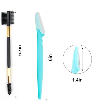 Leikedun 30 PCS Eyebrow Razors & Face Shavers with Bonus Brush - Exfoliating Dermaplaning Tool for Women & Men - Buy Online on GoSupps.com