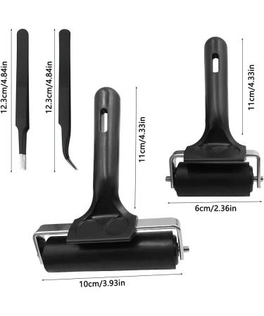 Rubber Brayer Roller & Mat Tweezers Set for Printmaking & Stamping - SENHAI Glue Roller for Bubble Removal and Ink Painting - Buy Online on GoSupps.com