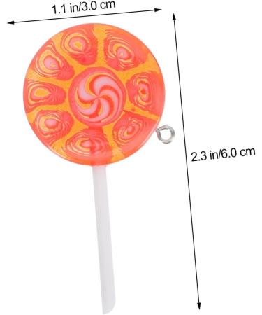 12 Pcs Lollipop Keychain Key Fob Lollipops DIY Charm Key Hanging Charms Dessert Bracelet 6X3CMx5pcs Assorted Colorx5pcs - Buy Online on GoSupps.com