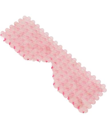 Handcrafted Rose Quartz Eye Mask with Cooling Jade - Reduce Puffiness & Dark Circles | Facial Massage | Crystal Pink - Buy Online on GoSupps.com