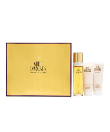 White Diamonds by Elizabeth Taylor for Women Set (Eau De Toilette Spray 3.3 Ounce Body Lotion 3.3 Ounce Shower Gel 3.3 Ounce)