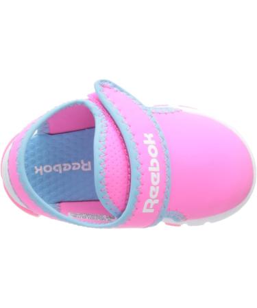 Reebok Baby Girl's Wave Glider III Sandals - 8.5 UK Child - Atomic Pink/Digital Blue/White - Buy Online on GoSupps.com