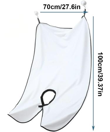 Beard Shaving Catcher Bib with Two Hooks Family's Beard Apron Adjustable Beard Shaving Cape for Shaving & Hair Clippings Keep Hair & Beard Off Clothes and Floor - Buy Online on GoSupps.com
