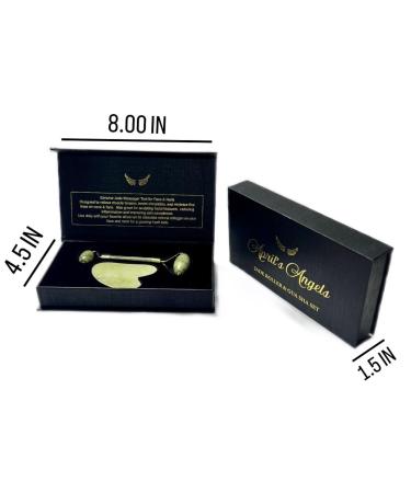 Buy Genuine Jade Roller & Gua Sha Set - Facial Massage for Lymphatic Support Contouring & Tension Relief | International Shipping Available - Buy Online on GoSupps.com