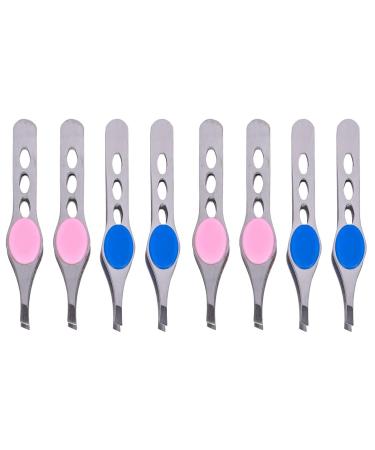 Fomiyes 8 STK eyebrows clip made of stainless steel make -up tweezers sloping and pointed tweezers eyelash tweezers for extensions diagonal and rustproof steel voter eyebrows.