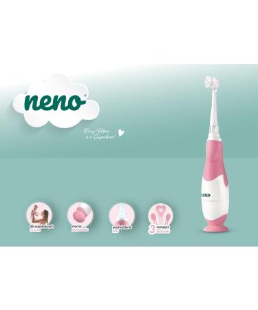 Neno Denti Pink Electric Toothbrush for Kids (3m-36m) | Waterproof 3 Massage Heads IPX7 17 000 Delicate Vibrations LED Care - Buy Online on GoSupps.com