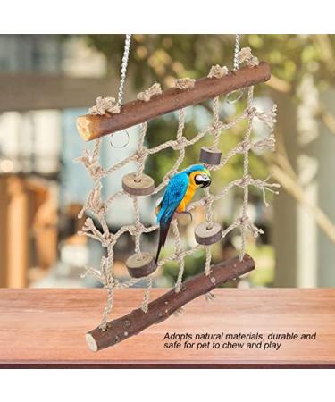 Bird Climbing Net Hemp Rope Bird Climbing Ladder Hanging Cage Chew Toy Play Gym Hanging Swing Net for Parrots Budgies Parakeets Cockatiels Conures Macaws Lovebirds Finches - Buy Online on GoSupps.com