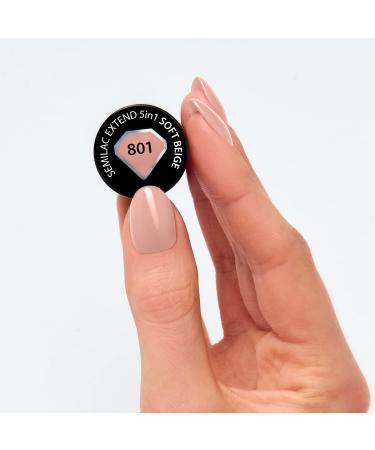 Shop Semilac Extend UV Nail Polish 5in1 801 Soft Beige - 7ml | International Shipping Available - Buy Online on GoSupps.com