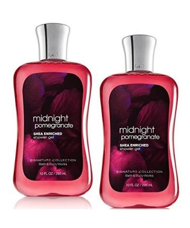2 X Midnight Pomegranate Shea Enriched Shower Gel 10 Fl Oz (Set of Two)