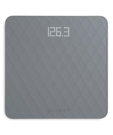 Greater Goods Silicone Bathroom Scale - Premium Bathroom Scale for Measuring Weight, Perfect for Nutrition and Fitness | Comes with Designer Silicone Cover | Designed in St. Louis (Gray)