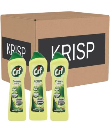 3 x 500ml Lemon Fragrance Cream All Purpose Cleaner Bathroom Kitchen Sink Tiles - Buy Online on GoSupps.com