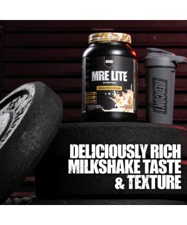 REDCON1 MRE LITE Whole Food Protein Powder | 24g Protein 4g Carbs 130 Calories No Added Sugar | No Whey Protein Bloat Free Easy Digesting Protein Powder | 30 Servings (Oatmeal Chocolate Chip) - Buy Online on GoSupps.com